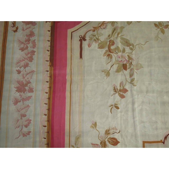 Zabihi Collection 19th Century Palace Size French Aubusson - 13'5" x 20'7" For Sale In New York - Image 6 of 6
