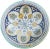 Handcrafted Moroccan polychrome ceramic plate featuring a hand-painted Moorish pattern. Made in Fez, Morocco. No maker's...