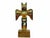 This striking hand-carved totem pole is a masterfully crafted piece of Southeast Alaska Native art, carved from authentic...