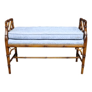 Erwin Lambeth Hollywood Regency Style Cherry Bench For Sale