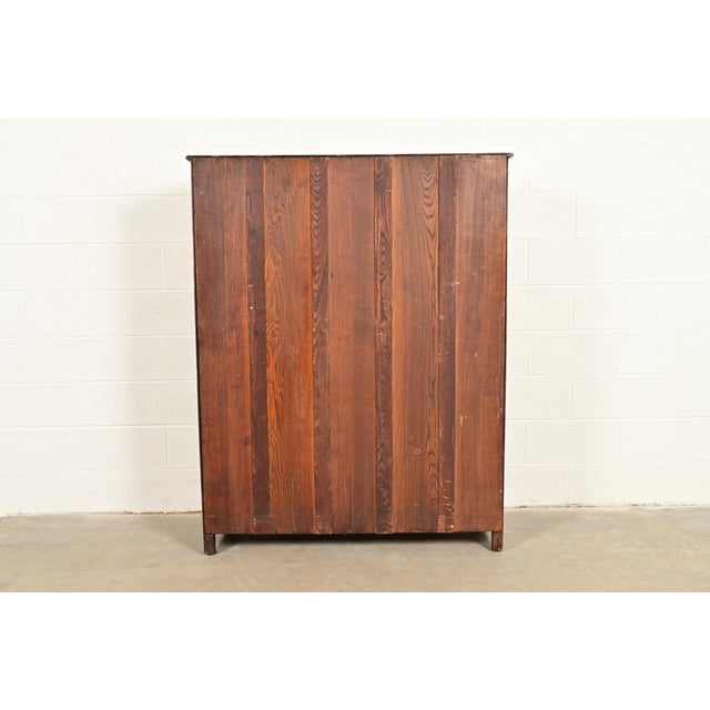 Antique Victorian Carved Oak Two-Door Bookcase, Circa 1890s For Sale - Image 14 of 15