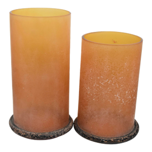 1960s Antichi Angeli Vetro Artistico Murano Art Glass Kreiss Decor Candle Holder Vases- Set of 2