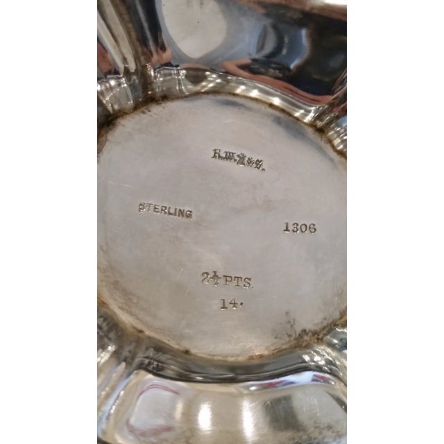 1910s Wallace & Sons Sterling Silver Tea Set of 3 For Sale In Miami - Image 6 of 11