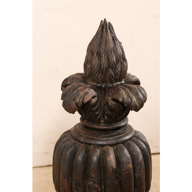Italian 19th Century Urn Carved Finial For Sale - Image 10 of 10