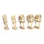 Late 20th Century Hand Carved Wood Elephant Safari Napkin Rings—Boho Kitchen Made in Africa- Set of Six For Sale