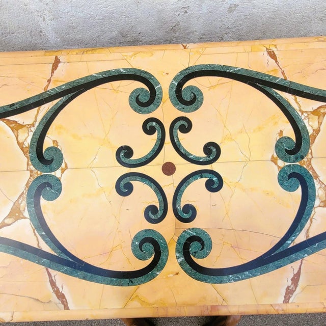 Coffee Table in Marble and Giltwood, Late 19th-Early 20th Century For Sale - Image 10 of 17