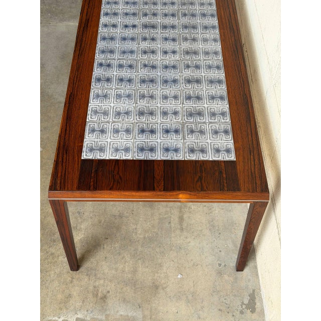 Danish Modern Rosewood & Tile Coffee Table by Vejle Møbelfabrik, Denmark, 1960s For Sale - Image 10 of 10