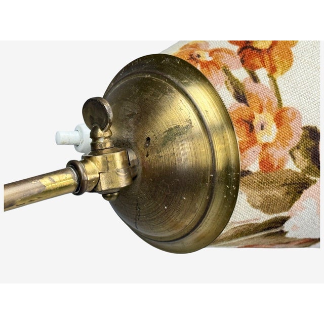 Corona Belysning, Floor Lamp, Wood, Brass, Fabric, Sweden, 1940s For Sale - Image 10 of 18