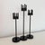 Mid-Century Modern Vintage MCM Candlestick Holders by Van Keppel-Green, Set of Three. Cast Iron Brutalist Style For Sale - Image 3 of 10