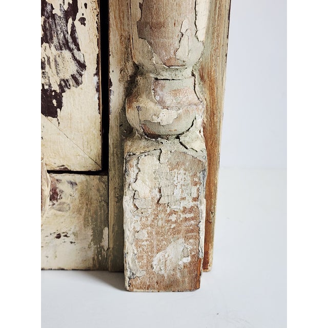 Vintage Primitive Farmhouse Style Distressed Finish Cabinet For Sale - Image 11 of 15