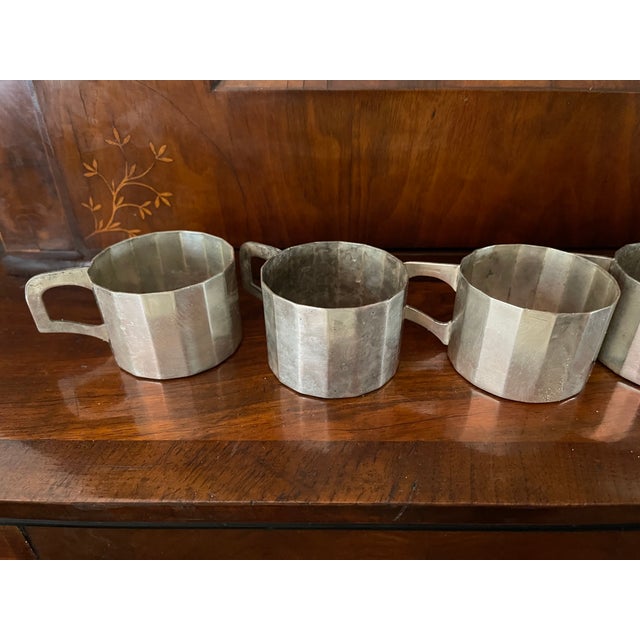 Early 1900s New York Wien Wrerkstate Silverplate Glass Holders- Set of 6 For Sale - Image 4 of 5