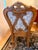 1990s Grand Traditional Italian Carved Pedestal Dining Table & 8 Damask Chairs - 9 Piece Set For Sale In Philadelphia - Image 6 of 9