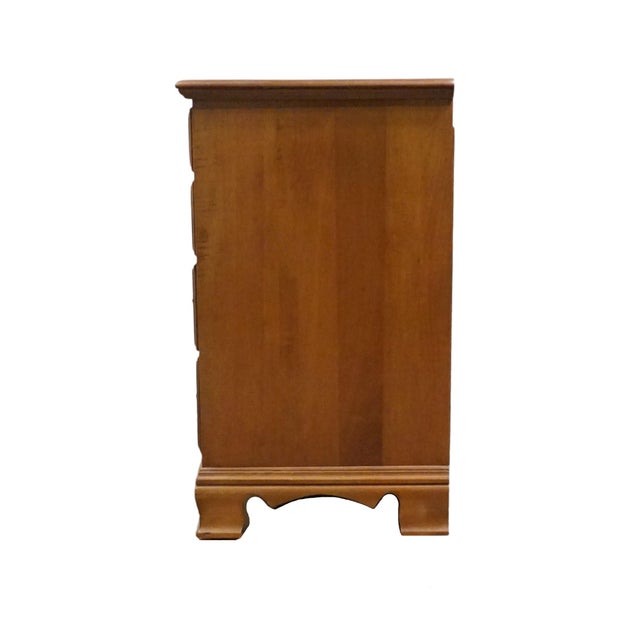 High End Vintage Solid Hard Rock Maple Early American Colonial 56" Double Dresser 5012 For Sale - Image 10 of 13