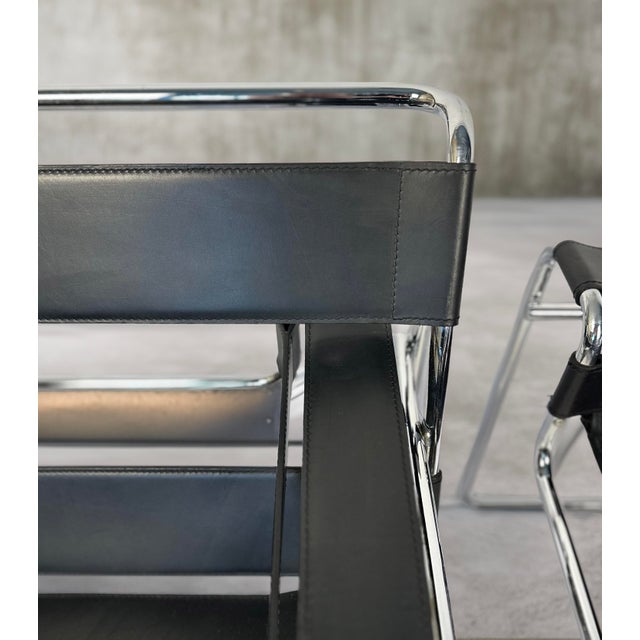 1970s Vintage Wassily Chairs by Marcel Breuer, 1970s, Set of 2 For Sale - Image 5 of 16