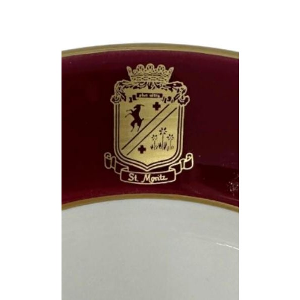 Ceramic Vintage St. Moritz Switzerland Charger Plate 10.5" For Sale - Image 7 of 9