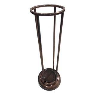 Small Vintage Copper Umbrella or Cane Stand For Sale