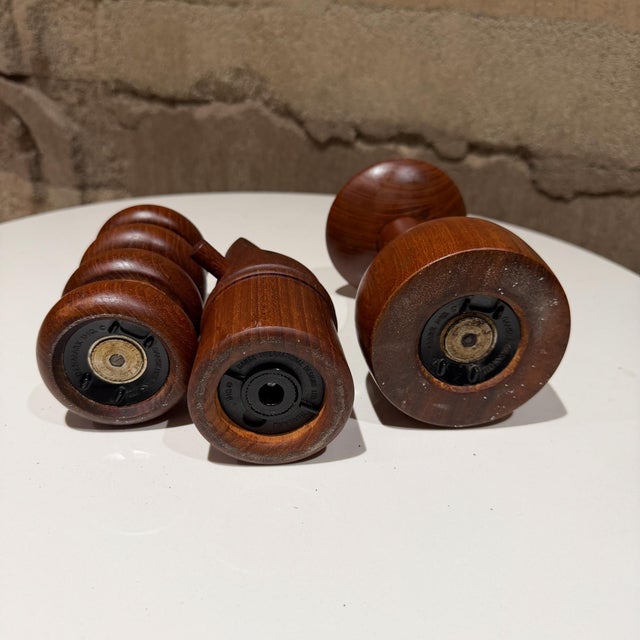Jens Quistgaard Dansk Pepper Mills Set Trio Danish Mid Century Modern For Sale - Image 10 of 10