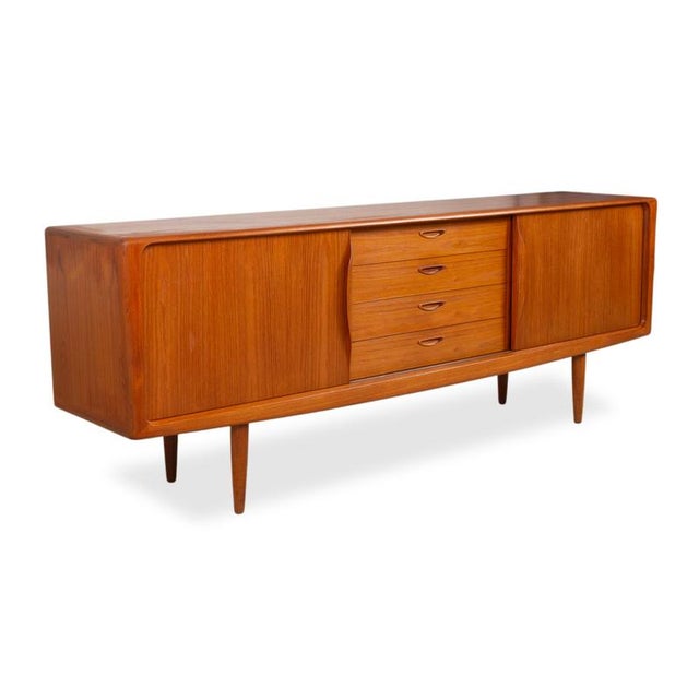 Mid-Century Brown Wooden Sideboard For Sale - Image 3 of 18