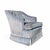 Vintage Blue Striped Velvet Swivel Lounge Chair, Late 20th Century For Sale - Image 9 of 13