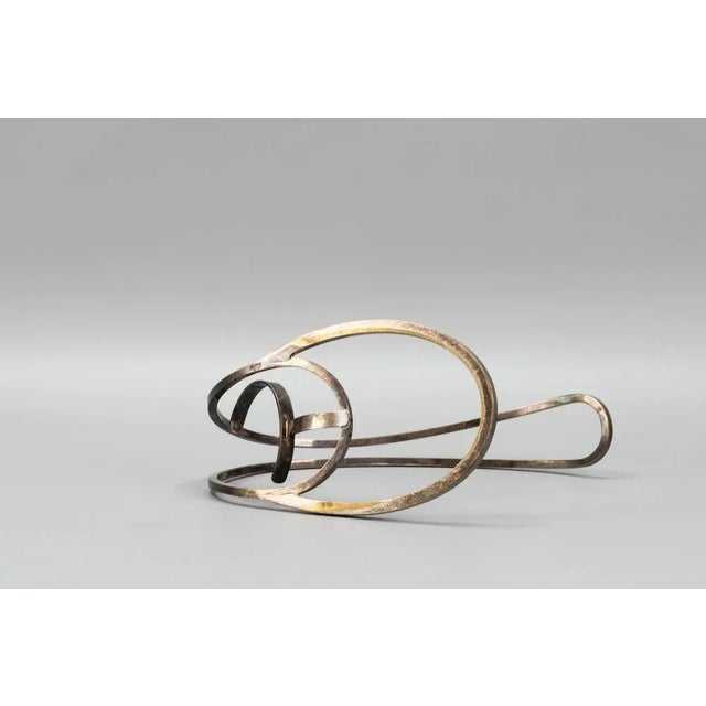 Art Deco French Silvered Brass Bottle Holder For Sale - Image 10 of 18