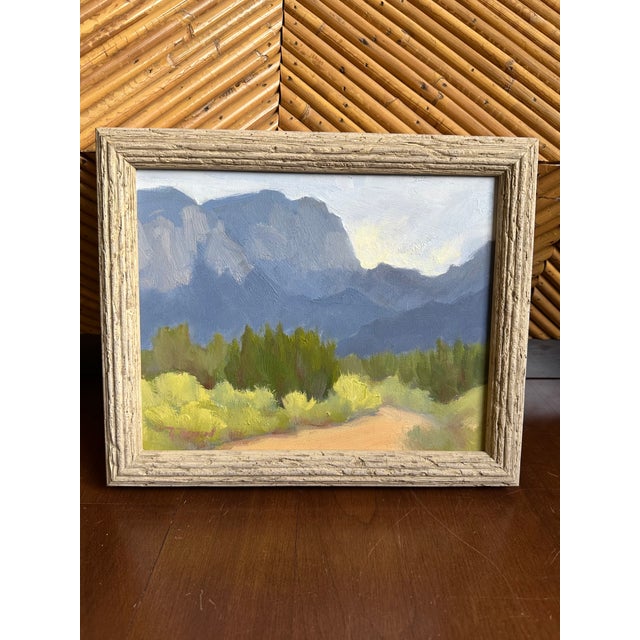Vintage Signed Framed High Desert Plein Air Landscape Oil Painting For Sale - Image 16 of 16