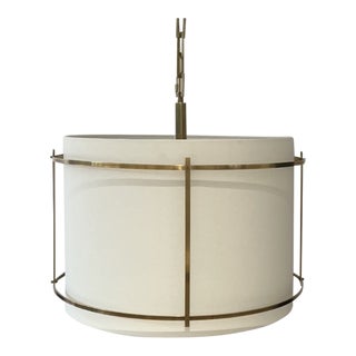 Visual Comfort Callaway Large Antique Brass Hanging Shade For Sale
