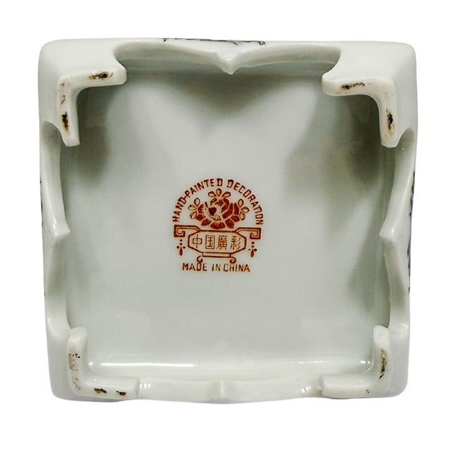 Vintage Chinese Famille Rose Petite Square Baluster Vases With Removable Stands - Pair For Sale - Image 17 of 18