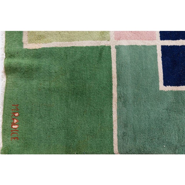 Textile Vintage European Art Deco Rug by Mario Radice at Doris Leslie Blau For Sale - Image 7 of 9