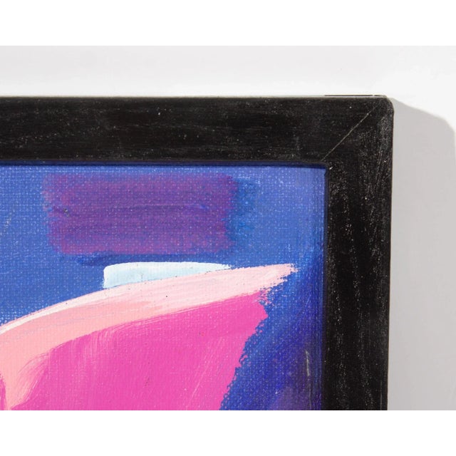 Late 20th Century Abstract Acrylic on Board Painting by Vern Rader For Sale - Image 5 of 7