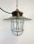 - Vintage industrial lamp from the former Czechoslovakia, made during the 1960s - Grey enamel shade with white interior -...