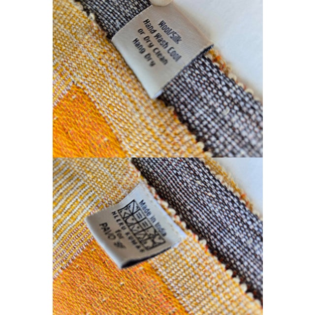 Hand Woven Color Block Silk/Wool Throw by Neeru Kumar for Pavo For Sale - Image 10 of 11