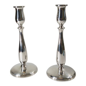 Mid-Century Pair of Cartier Sterling Silver Weighted Candlesticks