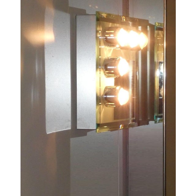 Chrome-Plated Steel Wall Lamp with Mirror and Lights, 1970s For Sale - Image 12 of 15