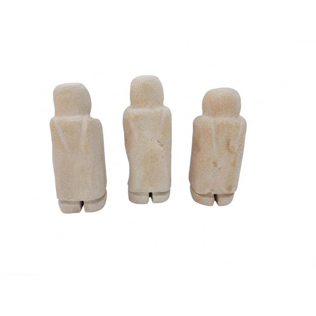 Vintage Hand-Carved Inuit-Style Soapstone Nativity Scene Set For Sale - Image 11 of 16