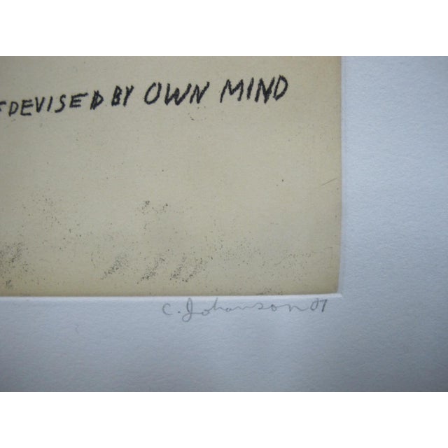 Contemporary Chris Johanson Signed Aquatint Print Perceptions #3 Game Devised by Own Mind For Sale - Image 3 of 8