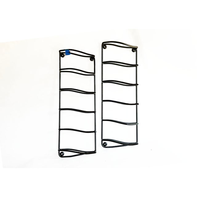 Pair Vintage Cast Metal Pottery Barn Wine Racks Wall Mounted Wine Rack Chairish