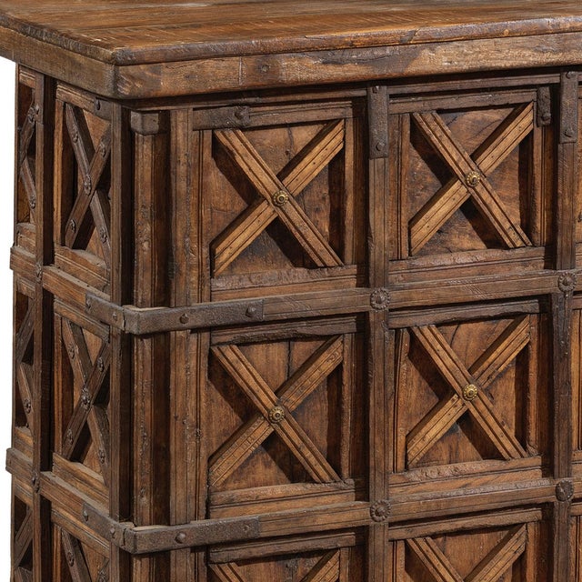 Cross Design Pithara Storage Chest, 1950s For Sale - Image 6 of 9