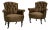 Pair of Napoleon III Velvet Upholstered Armchairs, Second Empire Style, France, Circa 1880 For Sale