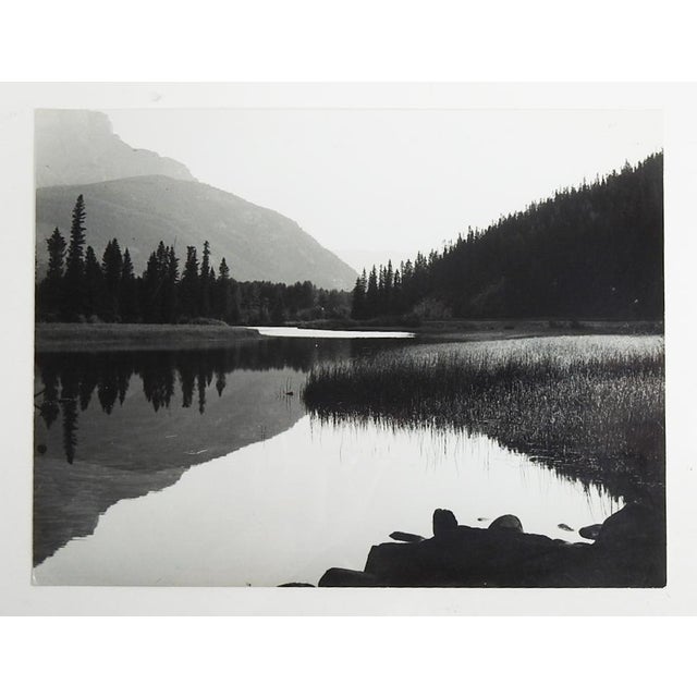 Mid 20th century photograph of mountain lake reflections attributed to Jeff Weiss (20th 21st century). Unsigned. Unframed.
