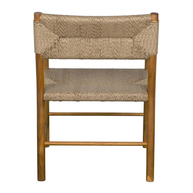 Noir Franco Arm Chair, Teak with Synthetic Woven For Sale - Image 4 of 6