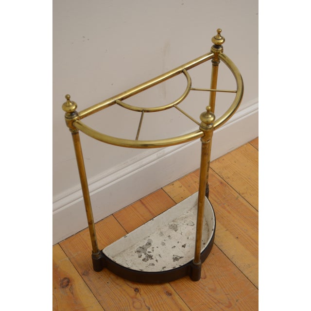 Victorian Brass Umbrella Stand in Half Moon, England, 1880 For Sale - Image 3 of 9