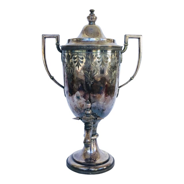 Antique Silver Plated Urn For Sale