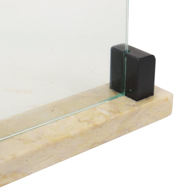 Glass Art Deco Photo Frames in Black and Beige Marble, 1930s, Set of 2 For Sale - Image 7 of 18