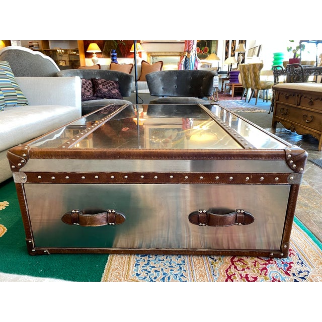 Restoration Hardware Richards' Trunk Coffee Table Aluminum Chairish