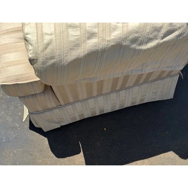 Hollywood Regency Vintage Baker Furniture Three Cushion Sofa For Sale - Image 3 of 12