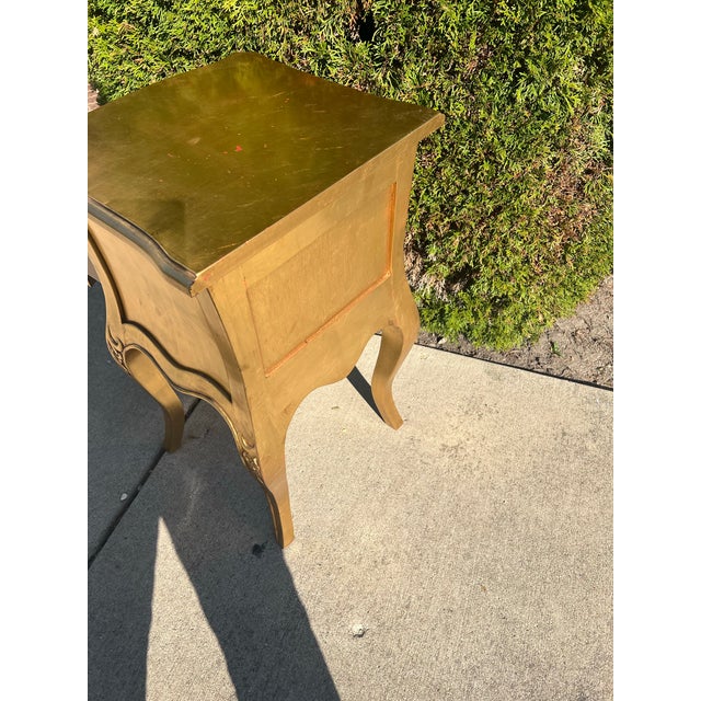 Vintage French Style Gilt Nightstand or Sidetable For Sale In Chicago - Image 6 of 7