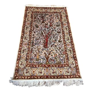 Vintage Hereke Rug in Silk, 1980s For Sale