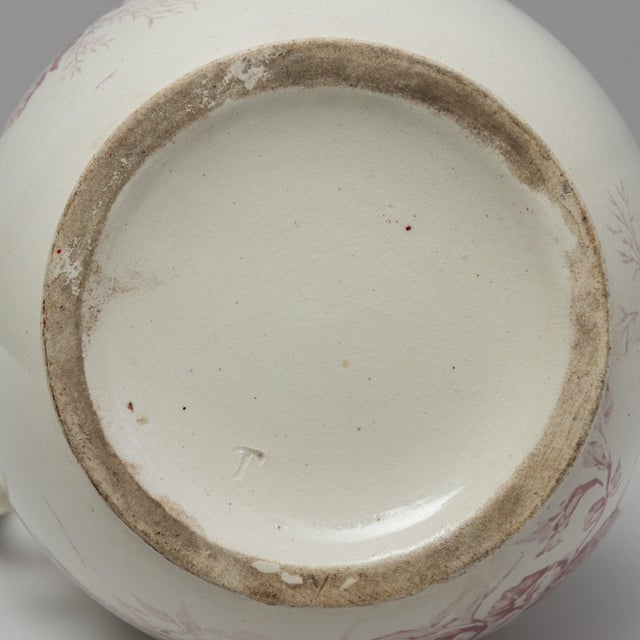 20th Century Belgian Red Chinoiserie Ceramic Pitcher For Sale - Image 9 of 18