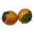 Rare!! Vintage Arte Italica Puccini Style Glazed Pottery Oranges - Set of 2 For Sale