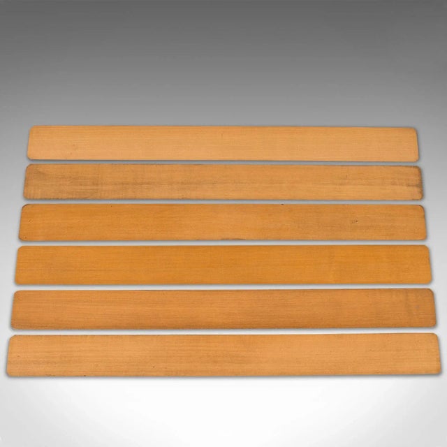 This is a set of antique draughtsman's rules. An English, pine engineer's instrument set in a mahogany case, dating to the...